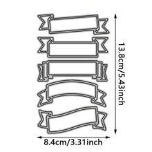 AHLGCAFT Carbon Steel Cutting Die Template - Banner Label Cutting Dies, DIY Paper Card Craft Use For Cutting, Scrapbooking, Embossing, Home Decor Project Tool