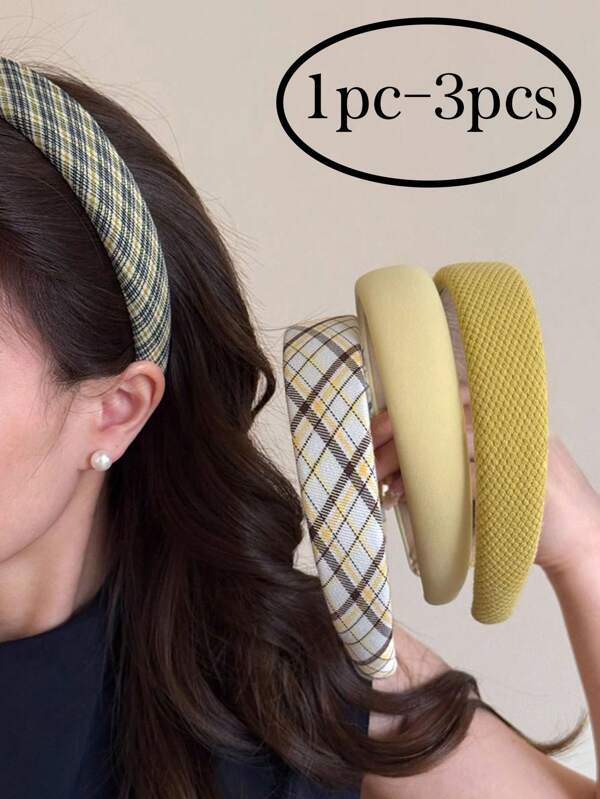 3pcs/Set Retro Fashion Candy Color Headbands For Women, Suitable For Daily Use, Hair Accessory, Head Wrap, Makeup, Outfit Matching'