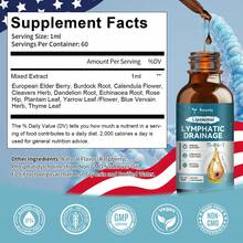 TOTARIA Liposomal Lymphatic Drainage Drops - 11 In 1 Organic Lymphatic Drainage Supplement With Burdock Root, Echinacea, Elderberry, Calendula, Cleavers Herb, Dandelion Supports Lymphatic Health 2 FL.OZ - Raspberry Flavor - 查看 4