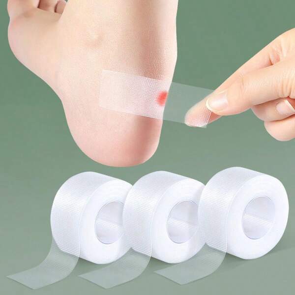 1 pezzo Nastro invisibile in silicone, Toppa per tallone, Toppa multifunzionale anti-usura, Toppa invisibile anti-caduta per tacchi alti da donna, Toppa anti-usura per i piedi, adatta per vesciche-traspirante, Cuscinetto tallone anti-usura per uso quotidiano, Trasparente, Protegge le scarpe