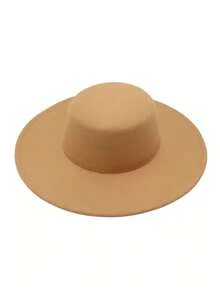 1pc Fedora Hat, Unisex Elegant Wide Brim Dome Top Gentleman English Style Hat, Versatile For Casual Wear, Costume Or Performance - A - View 16