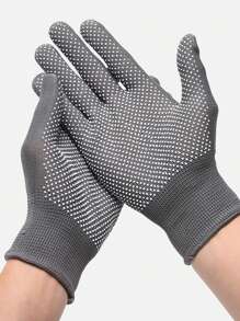 2 Pairs, 5 Pairs Daily Protective Gloves For Sports And Fitness,Nylon Anti Slip Adhesive Half Finger Gloves With Elastic Properties For Both Men And Women, Suitable For Work And Cycling, Anti Slip And Wear-Resistant Work Gloves Gym Accessories