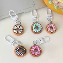 5pcs Cartoon Donut & Rabbit Keychain, Bag Pendant Accessories, Small For Friends Car Accessories Bag Charm Backpack For School Cute Goth Y2k Halloween Accessories Teachers Day Christmas Gift Ideas