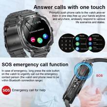 GUHUAVMI 2025 New Smart Watch Compatible With Galaxy Watch 7, Wireless Calling/Dial, 1.43inch AMOLED Full Screen Touch, AI Voice, Info Push, NFC Access Control, SOS Call Smartwatch, ECG/Heart Rate/Sleep Monitoring, Fitness Tracker, Health Smartwatch For Men Women, Compatible With Android IOS