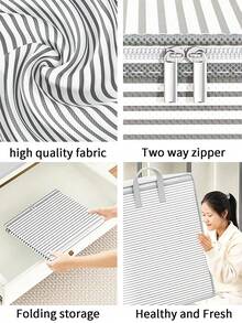 1 件灰色收纳袋无纺布衣柜整理袋衣服被子收纳袋大容量搬家包装袋行李袋大容量无纺布被子衣服收纳袋衣服包装盒被子整理袋收纳袋防尘布衣服收纳袋旅行必需品旅行配件度假暑假返校