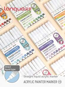 126 Colors Direct Liquid Acrylic Marker,Colored Brush Sets,Soft Art Tip,They Are Colored,Opaque And Do Not Penetrate The Paper.With High Color Saturation,Colors Can Be Superimposed.They Are Suitable For Painting Various Objects Art Painting Supplies Back To School
