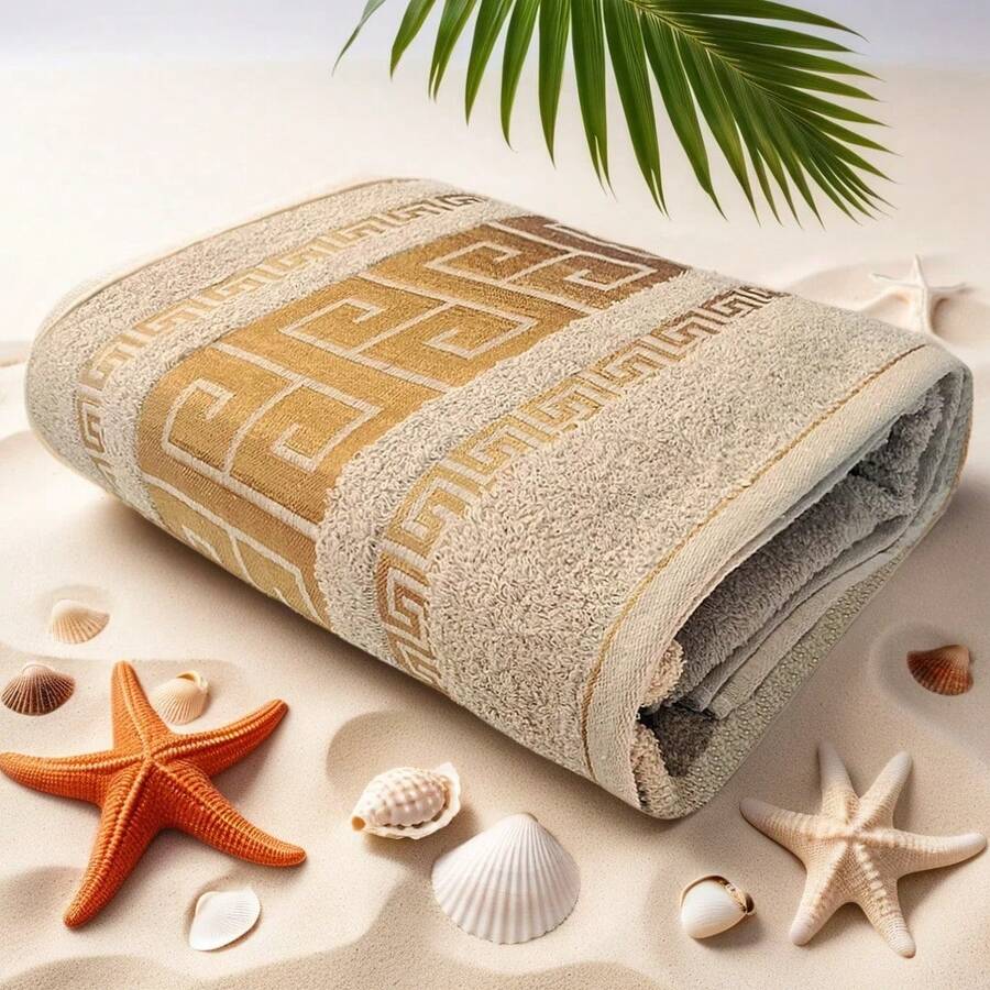 Toalla medio baño colores surtidos tamaño 140x70cm peso 400g algodón suave y absorbente máxima comodidad ideal para ducha hogar hotel temporada moderna - Champán - Ver 1