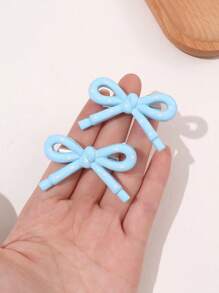 2pcs/4pcs Casual Cute Dotted Bow Hair Clips, Versatile Hair Accessories For Daily Wear Claw Clips Hair Slide Hair Barrettes
