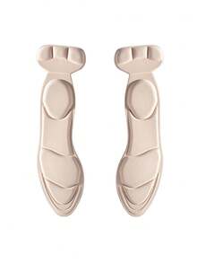 1 Pair High Heel Shoe Cushions With Back Heel Pads, Trimming Available, For Women Heels, Women Shoes, Black Pumps, Kitten Heel - Beige - View 7