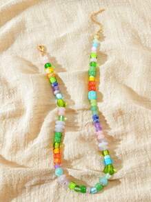 1pc Handmade Ceramic Ocean Sea Shell & Starfish Charm Necklace For Women, Random In Color And Shape