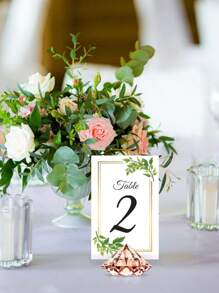 6pcs Elegant Crystal Diamond Business Card Holder - Transparent Acrylic, Perfect For Wedding And Bridal Shower Desk Decoration Desktop Stand, Multi Functional Photo Clip, Engagement, Wedding Gifts, Table Center Decoration, Home Decoration Pendant