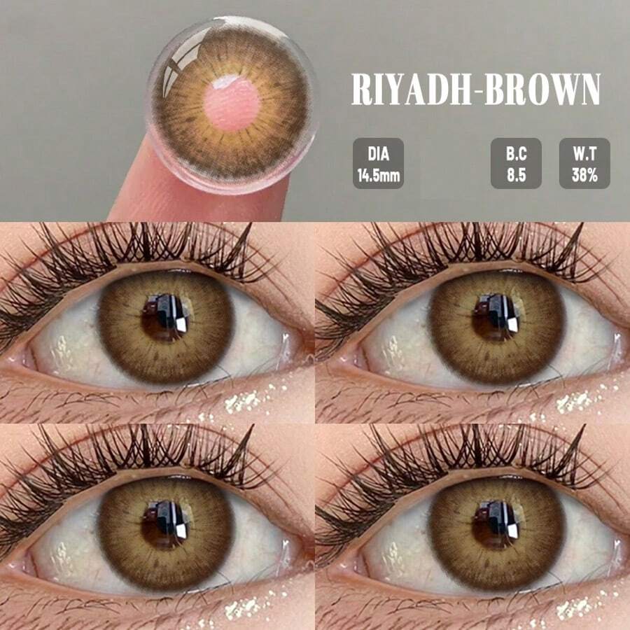 AMARA 1 Pair Color Contact Lenses For Eyes Fashion Cosmetic High Quality Lenses Green Contact Cosmetic Eye Contacts - Brown - View 1