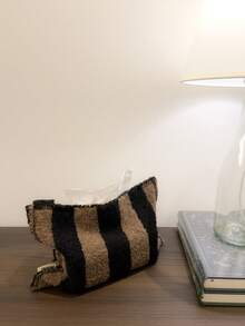 OKIDOKI 原创北欧风天鹅绒环纱布纸巾架，针织布纸巾盒，适用于客厅、卧室、浴室、汽车，高品质，不脱落，多色可选 - 彩色 - 查看 15