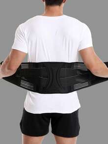 1pc Men's Sports Fitness Waist Support Belt, Basketball Gym Running Sweat Absorbing Waist Cincher, Elastic Breathable Waist Brace