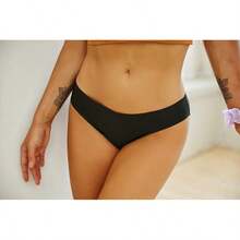 FINETOO 6 Pack Women's Seamless Hipster Underwear No Show Panties Invisibles Briefs Soft Stretch Bikini Underwears XS-XL - Black - View 3