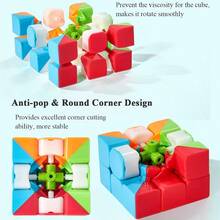 HUANG ER 1pc Macaron Color 3x3x3 Speed Cube Puzzle Toy, Stress Relief Gift - Pink - View 6