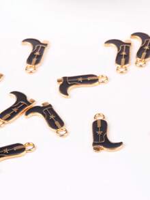 10 件/包高跟鞋形状吊坠 DIY 珠宝配件 适用于项链手链装饰