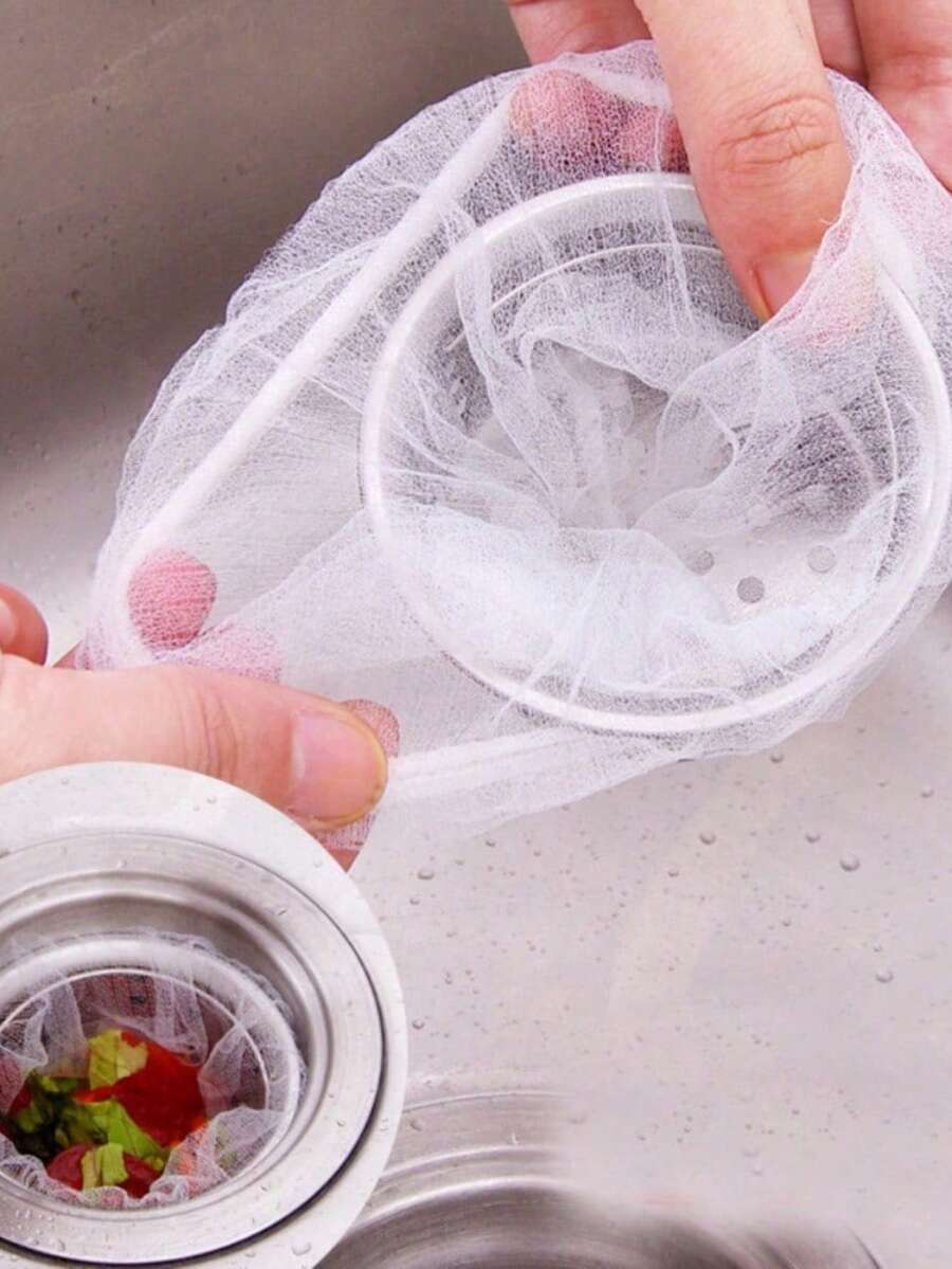 200/100 Piezas de bolsas de filtro para fregadero de cocina - Filtros de malla desechables para residuos de alimentos y protección del desagüe, ideal para uso doméstico