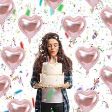 5/10/20 szt. 18-calowych aluminiowych balonów foliowych w kształcie serca, odpowiednich na wesele, przyjęcie urodzinowe, zaręczyny, rocznicę, wieczór panieński, spotkanie przyjaciół, dekoracje na przyjęcie ogrodowe wewnątrz i na zewnątrz