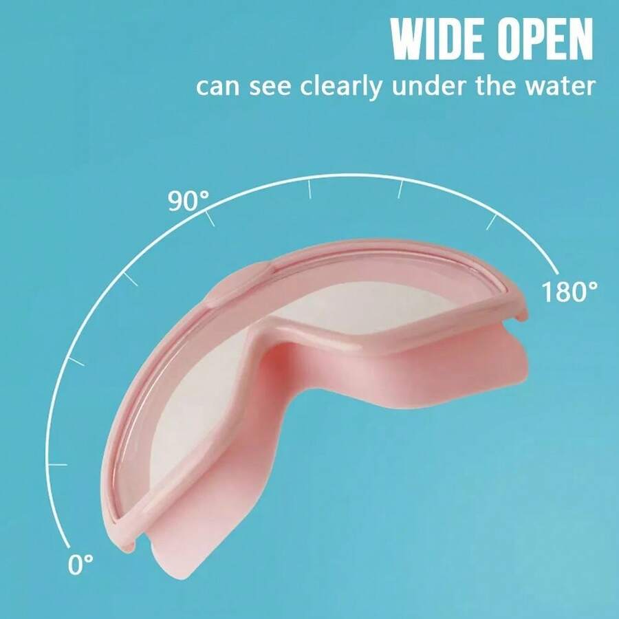 NetHong Kids Anti-Fog Swimming Goggles Pool Swim Adjustable Glasses Children Girl&Boys~ - Pure Pink - View 1