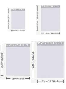 20/50pcs Durable White Courier Mailing Bags - Thickened, Waterproof, Tear-Resistant Plastic Shipping Bags, Strongly Adhesive, Suitable For Clothing Packaging And Small Business Delivery - White - View 2