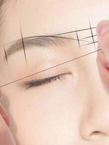 1支预着色眉笔，白色/黑色/粉色/红色眉毛定位笔，赠品，旅行装，平价好物，旅行必备 - 白色 - 查看 2