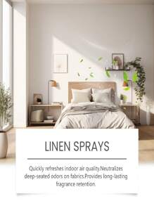 Fragrant Linen Spray - Home Fragrance Mist, Lightweight Air Freshener, Designed To Quickly Refresh Indoor Air Quality. It Can Quickly Release Fresh Fragrance. Suitable For Curtains/Sofas/Carpets. Neutralizes Deep-Seated Odors On Fabrics. Provides Long-Lasting Fragrance Retention.
