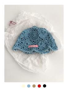 1 件手工镂空镂空草帽，复古甜美女士头巾帽，波西米亚风格流苏，适合春夏季，拍照个性化针织帽