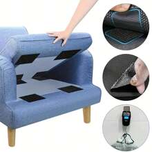 Clips para alfombras de fácil uso, pegatinas antideslizantes, almohadillas antideslizantes para alfombras aptas para pisos de madera, baldosas y mármol, clips para alfombras con cinta adhesiva de doble cara (para mantener las esquinas planas), cinta adhesiva para alfombras desmontable apta para alfombras de área