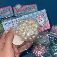 Multi-Packaging Realistic Pearl Handmade Squeezing & Stretching Compress Stress Relief Ball Toy, Mini Gift Item