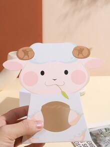 12/6件创意小羊造型礼盒，节日礼品包装盒，适用于古尔邦，生日派对零食包装盒，随身携带礼盒 - 彩色 - 查看 6