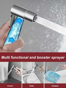 Handgehaltener Bidet-Sprühkopf aus Edelstahl, Badezimmer Bidet Sprühkopf, Toiletten Armatur Sprayer für Dusche, Badezimmer, Douche, Shattaf Hygiene, Toiletten Lappen Reinigung (nur Sprühkopf)