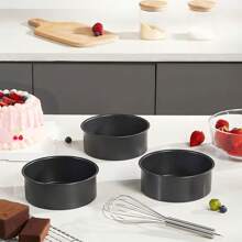 4 Sizes, 4 Inches, 6 Inches, 8 Inches, 10 Inches, Non-Stick Cake Mold, Cake Baking Tray, Baking Tray, Essential Kitchen Baking Tools, Professional Baking Mold, Suitable For Weddings And Celebrations, Durable Anodized Baking Utensils, Suitable For Home And Professional Bakers