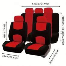 Four Season Universal Seat Cover Car Seat Cover Crescent 9-Piece Set 5-Seat Full Car Flat Seat Cover