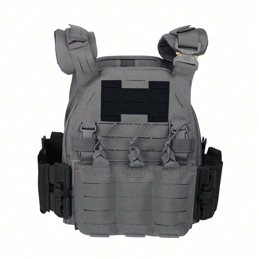 Multifunctional Tactical Vest Lightweight Wear-Resistant Tactical Vest Quick-Release Vest - Grey - View 1