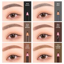 HENGSI 深棕色眉笔，无需削尖，颜色自然，防汗，持久不晕染，适用于眉毛、眼线、唇线，显色度高，适合初学者和专业化妆师，毕业、生日、节日、夏季、秋季、Y2K风格，用途广泛，适合女性化妆、派对、海滩、旅行、露营、户外活动、校园旅行、节日装饰，也是一份很棒的礼物。 - 彩色 - 查看 8