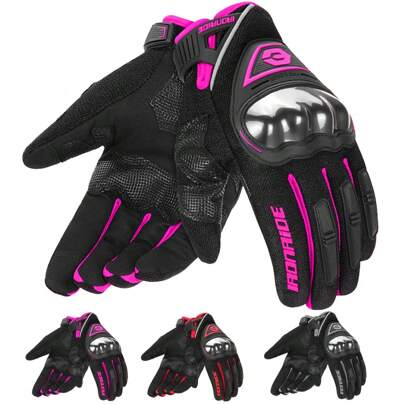 1 Paio di guanti da moto con schermo touch, traspiranti a dita intere, per sport all'aperto, moto, antiscivolo, protezione caduta, accessori da ciclismo, regali per donne e uomini motociclisti