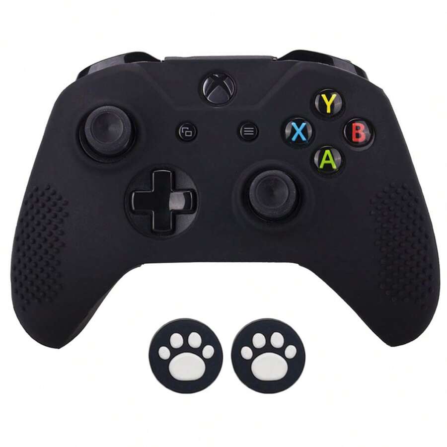 1 Set Compatible With Xbox One Controller, Including 1 Game Protective Case + 2 Joystick Caps, Anti-Slip Design For Enhanced Gameplay Experience - Multicolor - View 1
