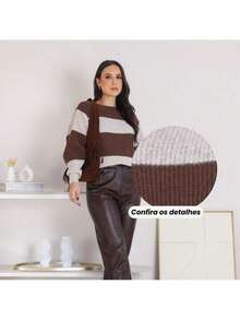 Women's Winter Warm And Comfortable Mousse Knit Blouse - TILE - View 3