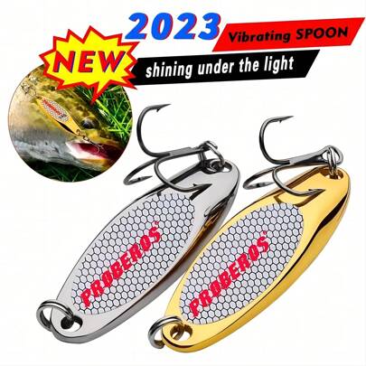 1pc Metal Spoon Lure 10g-60g Jigs Bass Baits Silver/Gold VIB Fishing Lure 8#-2# Hook Jigging Baits Fishing Tackle Tackle