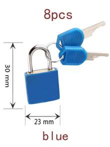 1/2/3/5/8/10Pcs Luggage Lock Padlock, Color Plastic Shell Lock Zinc Alloy Small Lock, Locker Lock Small Luggage Padlocks, Mini Colorful Locks With Keys For Suitcase And Luggage, For School Gym Classroom Matching Game Travel Backpack - Multicolor - View 31