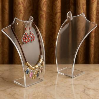 3pcs Stylish Mannequin Neckwear Display Stand Set, Perfect For Showcasing Necklaces, Earrings, And Bracelets, Ideal Retail Counter Jewelry Display Stand, Chic Accessory Organizer For Women, Essential Travel Storage Solutions, Back To School Must-Haves, Elegant Fall Decor For Home And Holiday Celebrations, Perfect For Christmas, Thanksgiving, New Year, And Valentine's Day Gifting