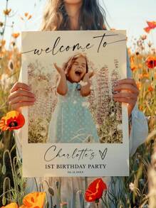 Customized Baby Shower Sign,Birthday Party Welcome Sign, Birthday Welcome Sign Photo, Birthday Party Sign, Party Welcome Sign, Party Sign, Welcome Sign, Mother's Day, Father's Day, Graduation Season Gifts Back To School,Multi-Functional,Ornamental,Letter,Stylish,Modern,Colorful,Cute,Adorable,Casual,Custom,Personalised,Unique,Customized,Ideal Gifts For Him,Ideal Gifts For Her