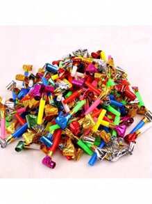 20/50pcs/5pcs Random Color Creative Party Favor Blowing Dragon Whistles, Birthday Party Cheering Horns Supplies