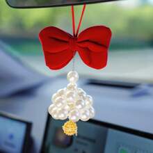 Wind Chime Car Hanging Bow Bell Car Rearview Mirror Pendant Car Decoration