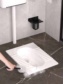 1 Pieza Soporte para pañuelos independiente con cepillo de baño y caja de almacenamiento de toallitas húmedas, Soporte para cepillo de baño, Soporte vertical para rollo de papel higiénico, Dispensador de papel higiénico sin taladro, Organizador de baño ahorra espacio, Estante moderno para papel higiénico