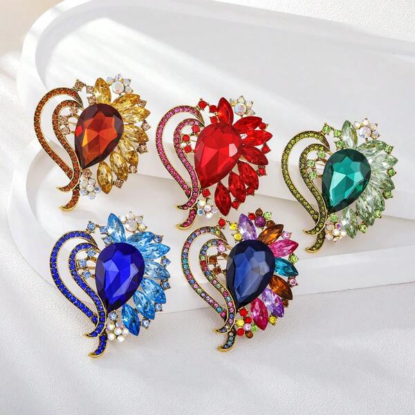 1pc Vintage Style Elegant Zinc Alloy Decorative Brooch, Fashion Accessory For Women, Suitable For Parties, Weddings, Festivals, Gift