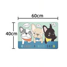 1pc Bulldog Pattern Soft Plush Surface Anti-Fatigue Mat, Home Decor, Bathroom Decor, Bathroom Rug, Bathroom Non-Slip Mat, Kitchen Decor, Kitchen Mat, Bathroom Set, Gift, Entrance Mat, Hallway Mat - Multicolor - View 10