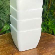 4pcs Mini Square Planter,Imitation Planter,Flower Pot, Succulent Pot, Bonsai Pot