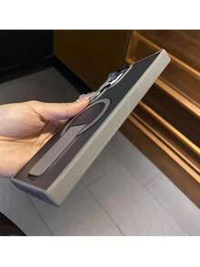 豪华磁性无线充电器外壳带支架，适用于三星 S23/S24/S25 Ultra Plus，16，防震软保险杠金属相机保护套防水防摔防刮 - 灰色 - 查看 9